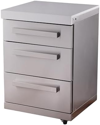 Mont Alpi 3-Drawer Soft-Close Stainless Steel Outdoor Kitchen Cabinet Module with White Granite Countertop - 25" W | 304 SS | MAi805 & MAi400 - Image 4