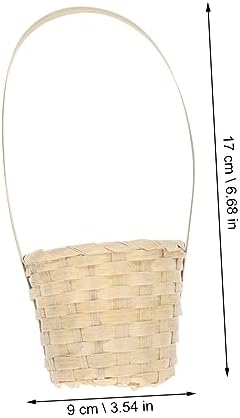 8 Pack Hand-Woven Bamboo Storage Baskets for Fruit, Vegetable - Image 6
