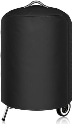 NEXCOVER Kettle Grill Cover-26.5 Inch Charcoal BBQ Smoker Cover Round for Barbecue, Fade & UV Resistant Small Waterproof Weather Resistant Material for Weber 22" Charcoal Grill by NEXCOVER