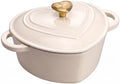 Heart Shaped Dutch Oven 2 Qt, Enameled Cast Iron Pot (White) by Unknown
