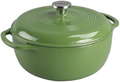 Lodge Essential Enamel Cast Iron Dutch Oven, 6 Quart, Spruce by Lodge