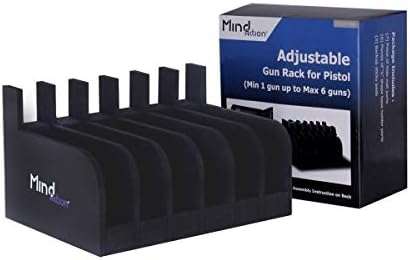 MIND&ACTION Foam Pistol Rack for Gun Safe, Gun Cabinet Accessories, Pistols Holder Storage Organizer, Revolver Firearm Handgun Rack Stand Display - Image 2