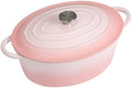 Enameled Dutch Oven Pot with Lid, 7 QT Cast Iron Dutch Oven with Dual Handles, Oval Dutch Oven for Cooking, Bread Baking, Frying, Non-stick Enamel Coated Oven (Gradient Pink) by NSIRONS