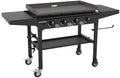 Blackstone 36 Inch 4 Burner 60,000 BTU Portable Steel Griddle Cooking Station with Foldable Legs, Grease Pan, and Storage Rack, Black by Unknown