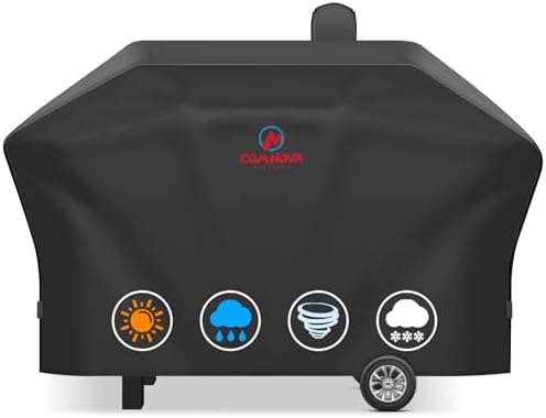 Comnova Pellet Grill Cover for Camp Chef 36 Series with Sidekick - 600D Premium Smoker Cover Waterproof Heavy Duty for Camp Chef Woodwind 36 / Pro 36 with Sidekick Sear or Sidekick Flat Top, and More by MCOMNOVAOUTDOORS