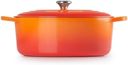 Le Creuset Enameled Cast Iron Oval Dutch Oven, 9.5 qt., Flame - Image 4