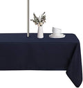 LUSHVIDA Square Outdoor Tablecloth with Umbrella Hole 60x60 Inch Navy by LUSHVIDA