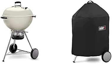 Weber Master-Touch 22" Charcoal Grill, Ivory, with Cover by Weber