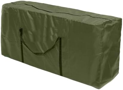 Patio Waterproof Extra Large Protective Zippered Outdoor Cushion Furniture Storage Bag with Handles, Waterproof Heavy Duty 210D Oxford Fabric, Christmas Tree Storage Bag (Green_B) - Image 5