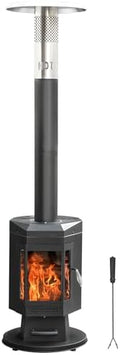 80" Premium Wood Pellet Patio Heater with Glass Window, FP058 by ONLYFIREOUTDOORLIVING