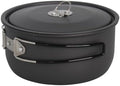 MIRRO 1.3 Qt Hard Anodized Camping Pot with Lid for Hiking Backpacking by VisitMirro