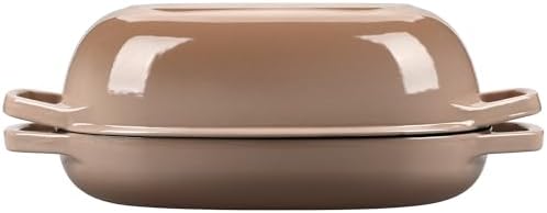 EDGING CASTING Enameled Cast Iron Oval Dutch Oven Pot with Lid, Dutch Oven for Sourdough Bread Baking, Bread Oven, Bread Dutch Oven, Oval Bread Pan, 5qt, Mocha - Image 5