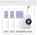 simplehuman Code P 60 Count Custom Fit Liners, Drawstring Kitchen Trash Bags, One-by-One Mess-Free Dispense, Extra Thick & Double Seamed, 50% PCR Plastic, 50-60 Liter / 13-16 Gallon, White by Unknown
