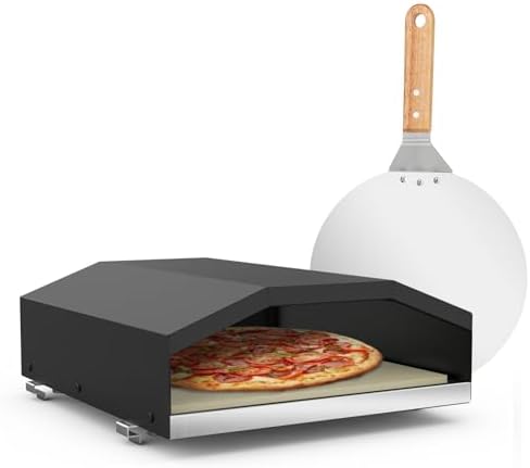 Onlyfire Side Burner Pizza Oven for Gas Grill – 700°F, w/Stone & Peel by onlyfire