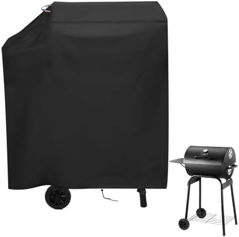 35" Barrel Grill Cover for DNKMOR Charcoal Grill with Side Table by Agustone