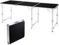 Outvita 6ft Portable Folding Camping Table Lightweight Suitcase Black by Outvita