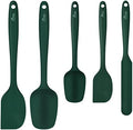 HOTEC BPA-Free Silicone Rubber Spatula Set, Dark Green, Set of 5 by Hotec