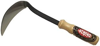 BlueArrowExpress Kana Hoe 217 Japanese Garden Tool - Hand Hoe/Sickle is Perfect for Weeding and Cultivating. The Blade Edge is Very Sharp. by Elegital
