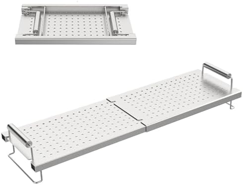 Griddle Warming Rack for Blackstone 17 22 28 36 Inch Griddles, Adjustable Grill Warming Rack for Blackstone Weber Charbroil and Most Tabletop Griddle Accessories by GLOWYE