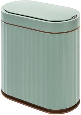 ELPHECO Bathroom Trash Can with Automatic Lid, 2 Gallon, Sage Green Gold by ELPHECOUSA