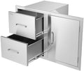 VEVOR Outdoor Kitchen Drawers 32.5" W x 21.7" H x 20.5" D Stainless Steel by VEVOR