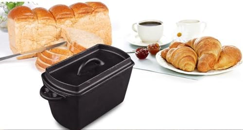 Voulosimi Cast Iron Loaf Oven Pan - 4.33"x4.92"x8.66" Durable Loaf Pans Rectangular Baking Pan for home baking (Bread Pan, 2 x 2 QT) - Image 5