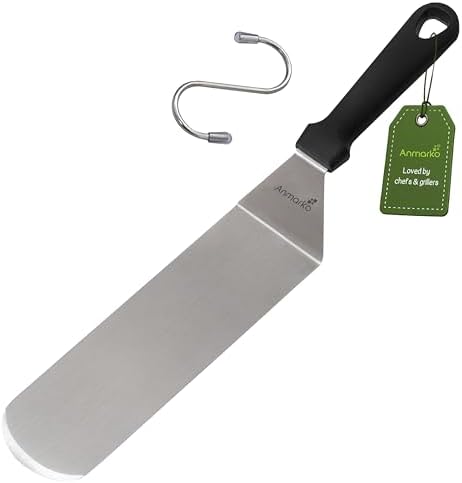 Anmarko Stainless Steel Spatula with Plastic Handle, Pancake Flipper, Kitchen Cooking Tool by Anmarko