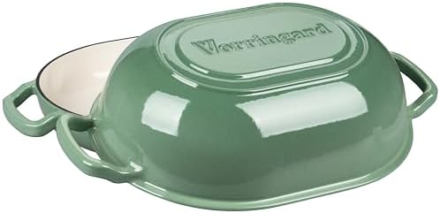 VORRINGARD Enameled Cast Iron Sourdough Bread Oven, Dutch Oven, Loaf Cast Iron Bread Pan for Homemade Bread Baking, Meatloaf Pan with Lid, 7QT, Sage Green - Image 4