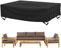 Velway Patio Furniture Cover Outdoor Waterproof Rectangular Patio Table Chair Sofa Set Cover, 108" Lx82 Wx28 H, All Weather Oxford Tear-Resistant Material with Zipper Carrying Bag Windproof Buckles by Velway