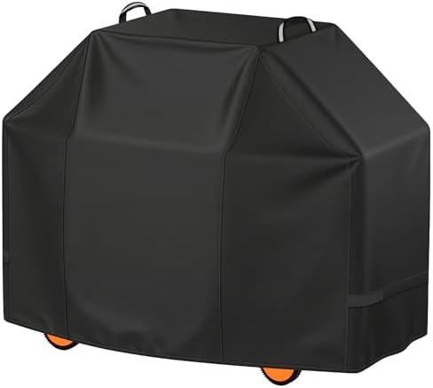 i COVER Grill Cover, 65 inch BBQ Grill Cover for Outdoor Grill, Waterproof BBQ Cover, Fade Resistant Barbecue Gas Grill Covers for Weber, Char-Broil, Nexgrill and More by iCOVER