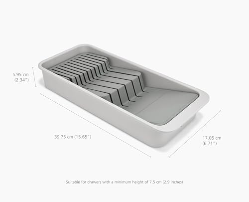 Joseph Joseph DrawerStore 2-Tier Knife Kitchen Drawer Organizer, Holds up to 11 Knives, Disassembles for Easy Cleaning, Recycled Plastic - Image 4