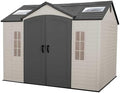 Lifetime 60005 Outdoor Storage Shed with Windows, Skylights and Shelving, 10 x 8 Feet by Lifetime