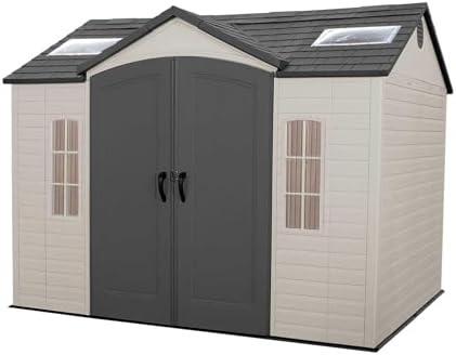 Lifetime 60005 Outdoor Storage Shed with Windows, Skylights and Shelving, 10 x 8 Feet by Lifetime