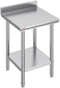 Mophorn Stainless Steel Table Work Table 24 x 24 x 34 Inch Commercial Food Prep Worktable Heavy Duty Prep Worktable Metal Work Table with Adjustable Feet for Restaurant, Home and Hotel by VEVOR