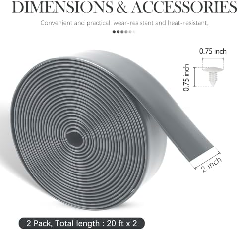 LukLoy 2" Wide 40ft Long Vinyl Straps for Patio Chairs Repairs, Grey - Image 4