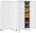Letaya Metal Garage Storage Cabinets,76"Tall Large Tool Steel Lockers,White by LetayaMetalCabinets