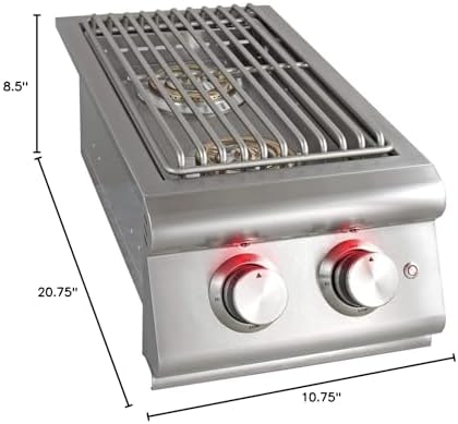 Heavy-Duty Stainless Steel Outdoor | Blaze Double Side Burner Natural Gas Grill Barbeque | LED Lights Thermometer | Best Of Backyard For Grilling Masters | BLZ-SB2LTE-NG - Image 6