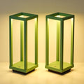 PUSU Cordless Waterproof Table Lamps Set of 2, Green LED Outdoor Desk Lamp by PUSU
