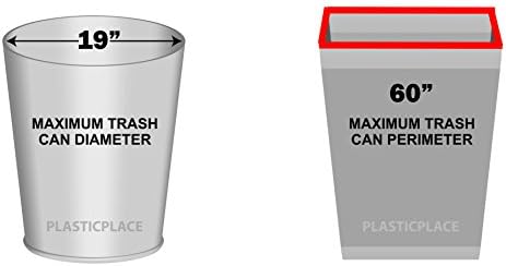 Plasticplace 25 Gallon High Density Trash Bags │ 8 Microns │ Black Garbage Can Liners │ 30” x 37” (500 Count) - Image 2