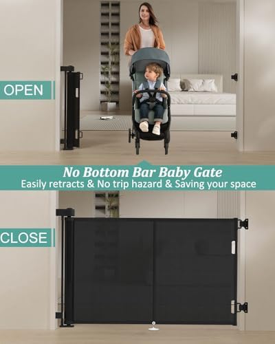 Miumoon 50 inch Reinforced Retractable Baby Gates 34 inch Tall - Image 5