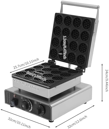 16-Slice Commercial Waffle Maker, 1750W Electric Waffle Machine, Stainless Steel Waffle Iron Baker with Non-Stick Coating, 122-572℉ Temperature Adjustable - Image 5
