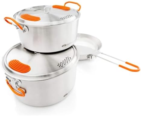 GSI Outdoors Glacier Stainless Base Camper Cookset, Medium & Large - Image 4