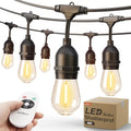 addlon LED Outdoor String Lights 48FT with Timer Edison Vintage Bulbs ETL by addlon