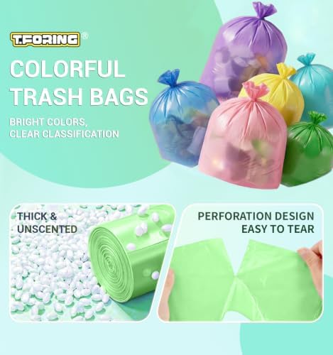 Medium 8 Gallon Trash Bags Unscented, 0.94 Mil, Green, 150 Count - Image 2