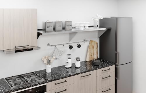 AmGood 18" x 72" Stainless Steel Wall Shelf | Appliance & Equipment Metal Shelving | Kitchen, Restaurant, Garage, Laundry, Utility Room | Heavy Duty | Turned-Down Edge | NSF Certified - Image 2