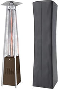 Kingdura 48,000 BTU Propane Pyramid Patio Heater with Cover & Wheels, Brown by Unknown