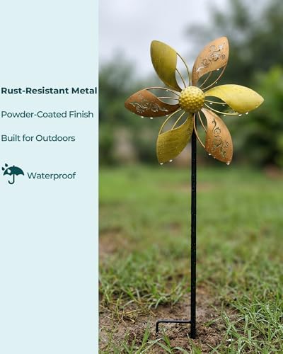 Metal Wind Spinner for Yard, 37" Kinetic Garden Decor - Image 3