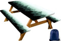 CAPSCEOLL Fitted Picnic Table Cover with Bench Covers 6ft - Green Forest by CAPSCEOLL