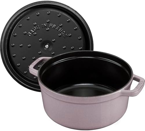 Staub Cast Iron Round Dutch Oven, Made in France, 4-qt, Lilac - Image 6