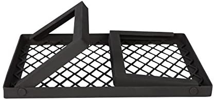 Amazon Basics Heavy-Duty Portable Camping Grill Grate for Outdoor Open Flame Cooking, Foldable, Sturdy, 15.9" x 12.2", Black - Image 2